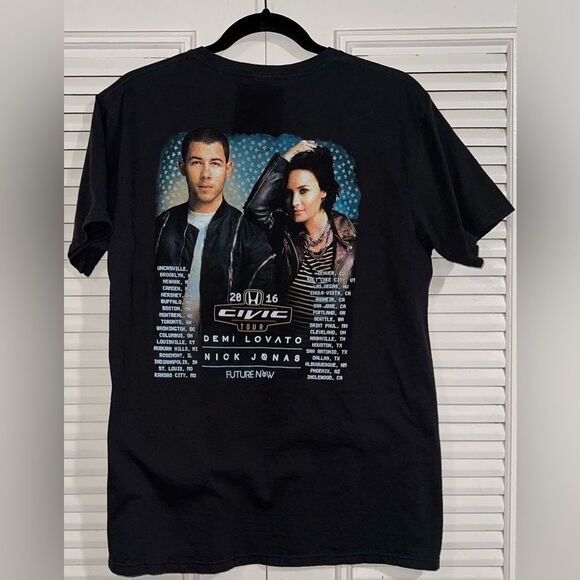 Demi Lovato Nick Jonas 2016 Honda Civic Tour Shirt Size L‎ - Picture 5 of 7